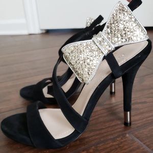 BCBGeneration sequin bow black heels